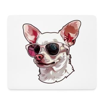 Chihuahua, dog, sunglasses, summer - Mouse Pad (horizontal) - white - Front