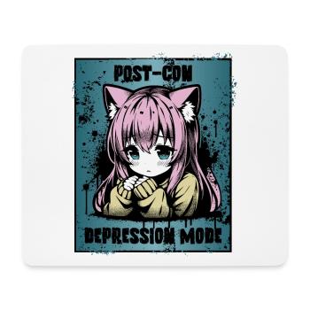 Anime Manga Girl // Post-Con Depression // AS003 - Mouse Pad (horizontal) - white - Front