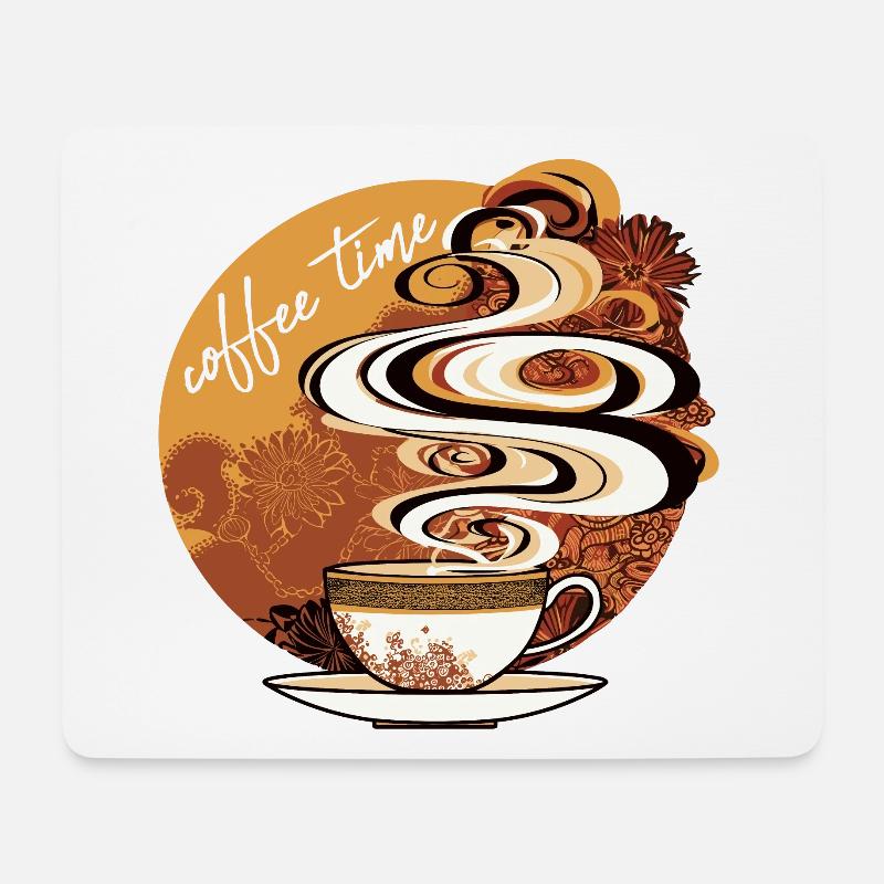 Coffee time - Mousepad (Querformat) - Weiß