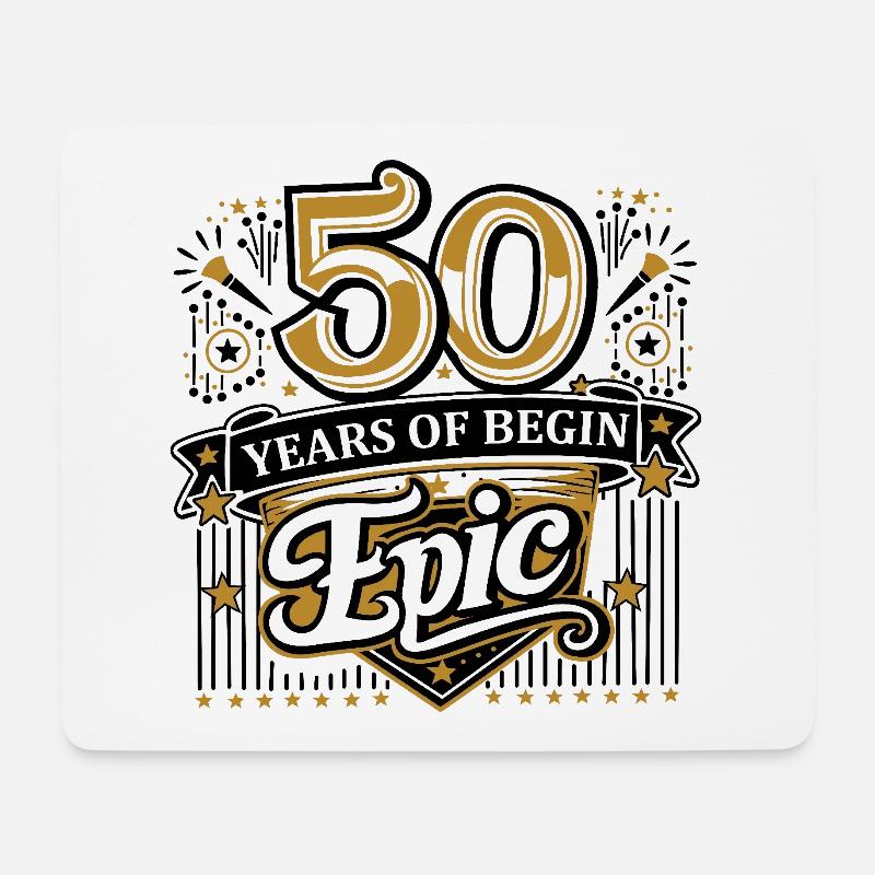 50 years of begin Epic - Mouse Pad (horizontal) - white