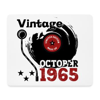 October Born 1965 57th Birthday Gift - Mouse Pad (horizontal) - white - Front