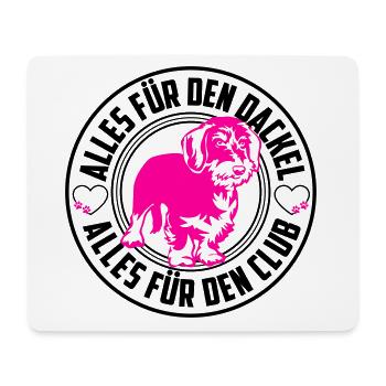 Alles für den Dackel | Farben änderbar - Mousepad (Querformat) - Weiß - Vorne