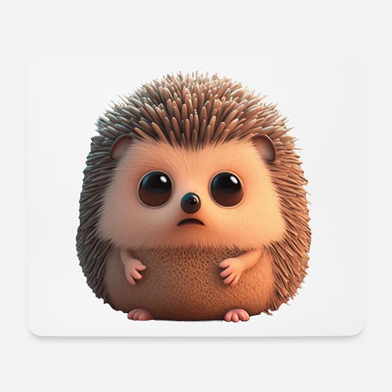 Niedlicher kleiner Chibi Igel - Mousepad (Querformat) - Weiß