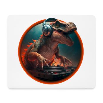 Dino DJ Musiker Kinder Party Geschenk Shirt - Mousepad (Querformat) - Weiß - Vorne