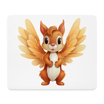 Squirrel Angel - Conception d’animaux célestes - Tapis de souris (format paysage) - blanc - Devant