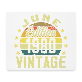 June 1980 June Retro Birthday Gift June 1980 - Mouse Pad (horizontal) - white - Front