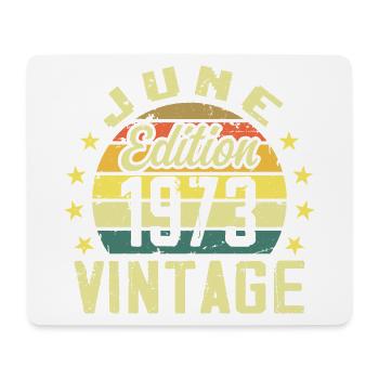 Juni 1973 Juni Retro Juni 1973 Geburtstagsgeschenk - Mousepad (Querformat) - Weiß - Vorne