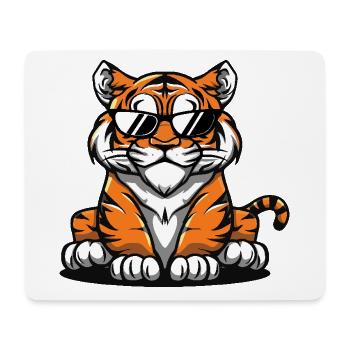 Tiger Cool Comic - Mouse Pad (horizontal) - white - Front