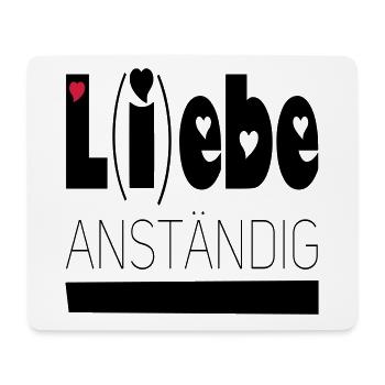 lebe anständig - Mousepad (Querformat) - Weiß - Vorne