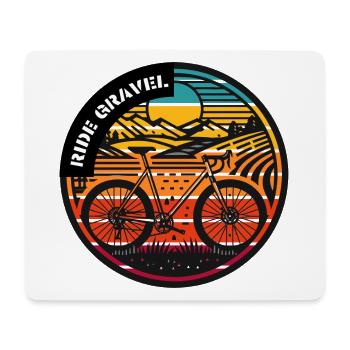 Retro Gravel Ride - Vintage Cycling Art - Mouse Pad (horizontal) - white - Front