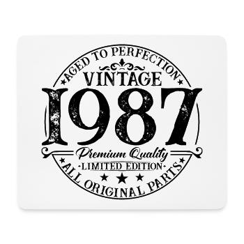 Born 1987 Vintage Birthday Gift - Mouse Pad (horizontal) - white - Front