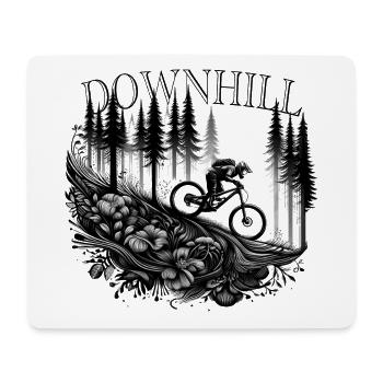 Fahrrad Mountainbike Downhill - Mousepad (Querformat) - Weiß - Vorne