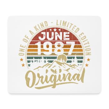 June 1987 Vintage Birthday Gift 1987 June - Mouse Pad (horizontal) - white - Front