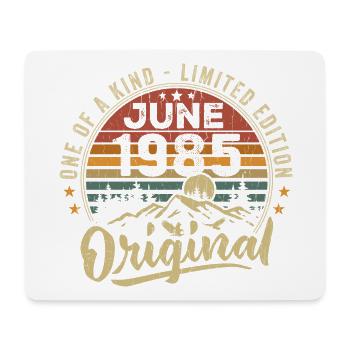 Juin 1985 Vintage Cadeau D’anniversaire 1985 Juin - Tapis de souris (format paysage) - blanc - Devant