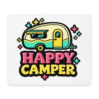 Illustration de caravane pastel Happy Camper - Tapis de souris (format paysage) - blanc - Devant