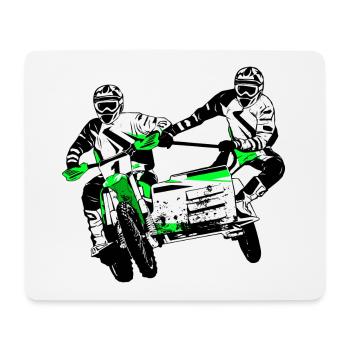 Sidecarcross - Sidecar Moto Cross - Tapis de souris (format paysage) - blanc - Devant