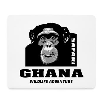 Ghana - Chimpanzés - Tapis de souris (format paysage) - blanc - Devant