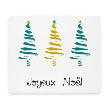 NOËL. JOYEUX NOËL. MERRY CHRISTMAS. NOUVEL AN - Tapis de souris (format paysage) - blanc - Devant