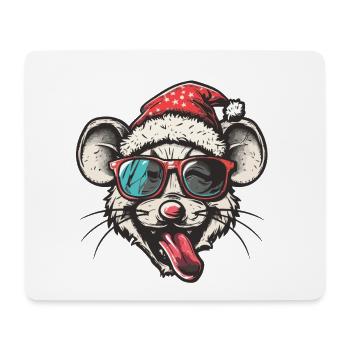 Mouse Christmas Funny - Mouse Pad (horizontal) - white - Front
