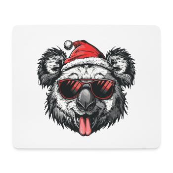 Koala Noël drôle - Tapis de souris (format paysage) - blanc - Devant