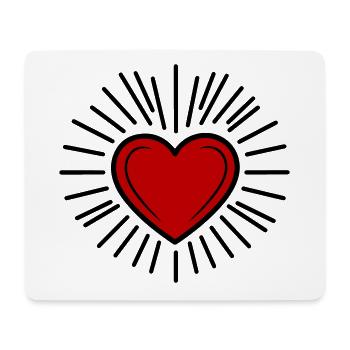 Herz Symbolik - Mousepad (Querformat) - Weiß - Vorne
