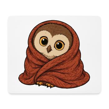 eule-decke - Mousepad (Querformat) - Weiß - Vorne