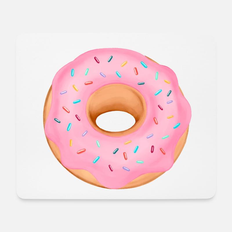 Donut - Mousepad (Querformat) - Weiß