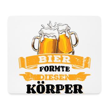 Bier formte diesen Körper Biertrinker - Männertag - Mousepad (Querformat) - Weiß - Vorne
