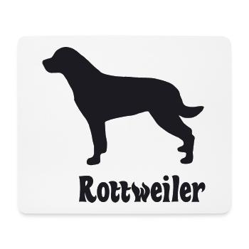 Rottweiler Silhouette - Mousepad (Querformat) - Weiß - Vorne