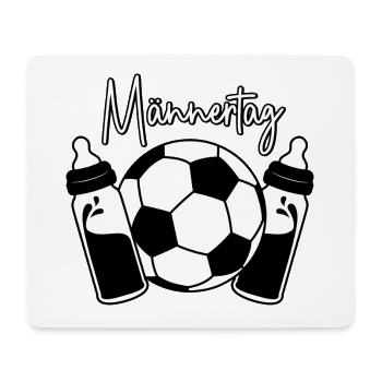 Vatertag Fußball Papa Sohn Baby Flaschen Männertag - Mousepad (Querformat) - Weiß - Vorne