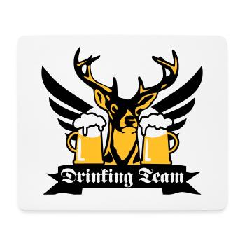 176 Super cerf drink team aile bière - Tapis de souris (format paysage) - blanc - Devant