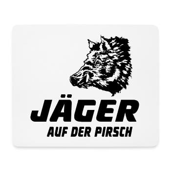 Jäger - Jagd - Jagen - Wildschwein - Mousepad (Querformat) - Weiß - Vorne