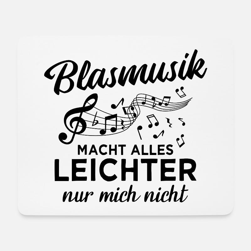 Blasmusik Blaskapelle Blasorchester Musik - Mousepad (Querformat) - Weiß