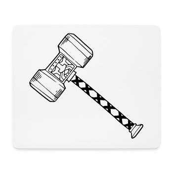 Dwarf Battle Hammer - Mouse Pad (horizontal) - white - Front