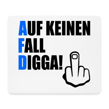 auf keinen fall digga - Mousepad (Querformat) - Weiß - Vorne