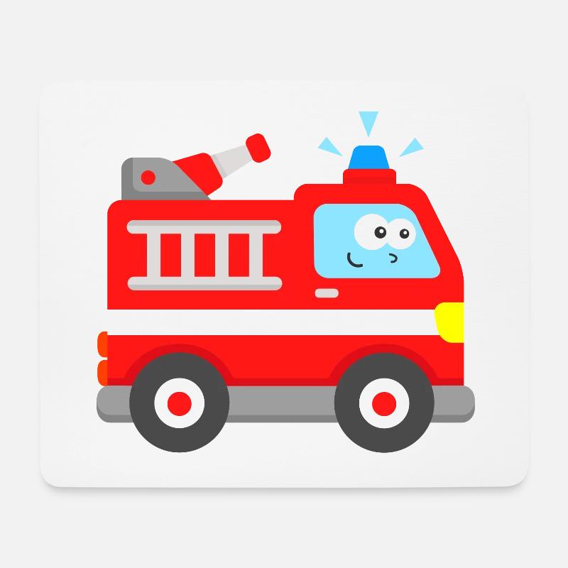 Feuerwehr - Mousepad (Querformat) - Weiß
