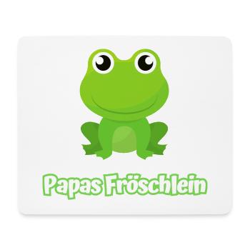 Papas Fröschlein kleiner Frosch Tochter Sohn - Mousepad (Querformat) - Weiß - Vorne