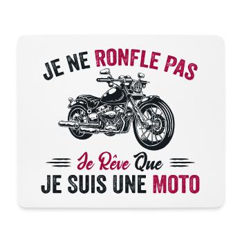 I don't snore, I dream I'm a motorcycle - Mouse Pad (horizontal) - white - Front