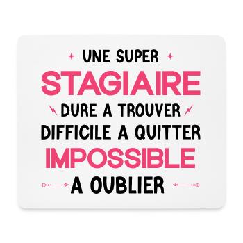 Super Stagiaire - Cadeau de Depart - Tapis de souris (format paysage) - blanc - Devant