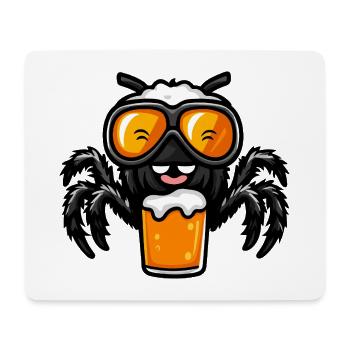 Tarantula Après-Ski Bière Bande Dessinée - Tapis de souris (format paysage) - blanc - Devant