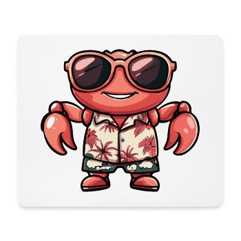 Crab Crab Cool Summer - Mouse Pad (horizontal) - white - Front
