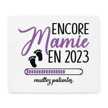 Encore Mamie 2023 Cadeau Future Grand Mère - Tapis de souris (format paysage) - blanc - Devant