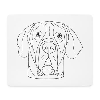 Deutsche Dogge - Mousepad (Querformat) - Weiß - Vorne