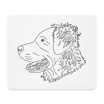 Golden Retriever - Mousepad (Querformat) - Weiß - Vorne