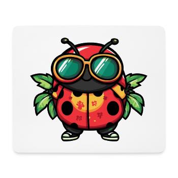 Marienkäfer Sommer - Mousepad (Querformat) - Weiß - Vorne