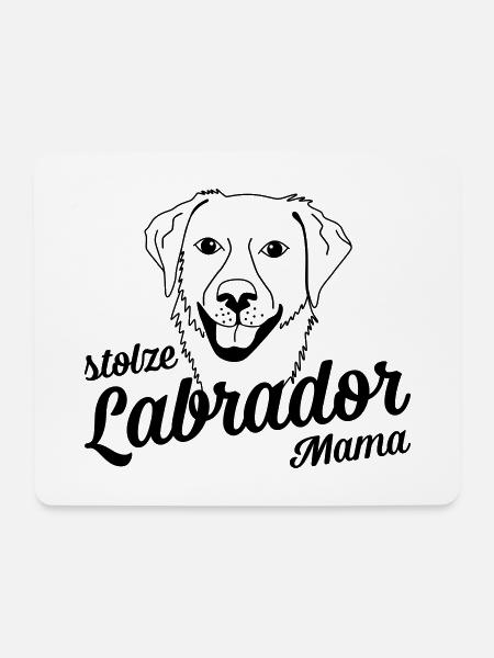 Stolze Labrador Mama - Mousepad (Querformat) - Weiß