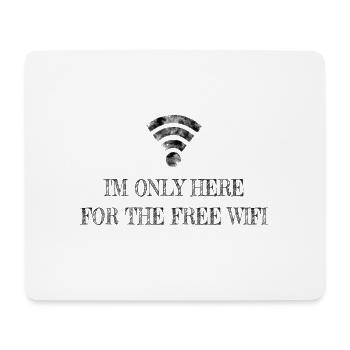 Wifi gratuit - Tapis de souris (format paysage) - blanc - Devant