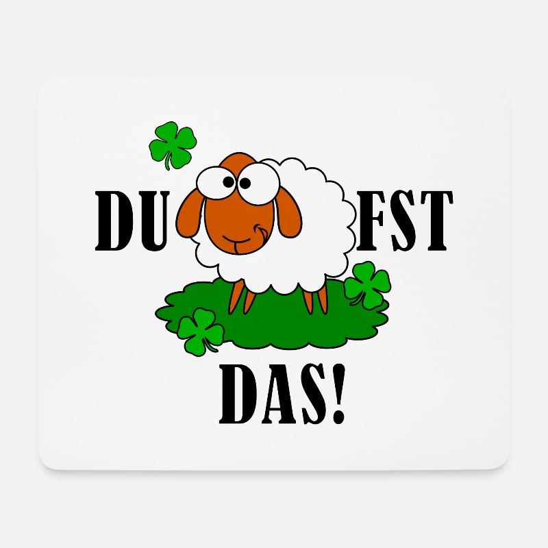 DU SCHAF FST DAS! - Mousepad (Querformat) - Weiß