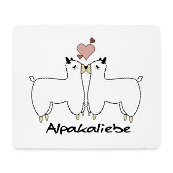 Alpaka Liebe Design - Mousepad (Querformat) - Weiß - Vorne