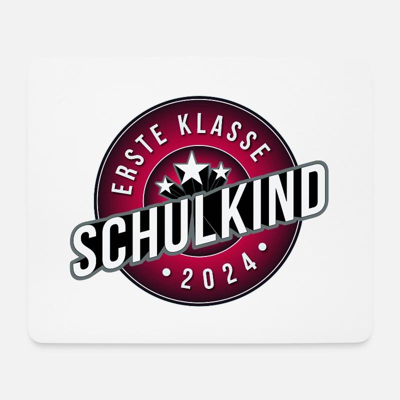 Erste Klasse Schulkind 2024 rosa - Mousepad (Querformat) - Weiß